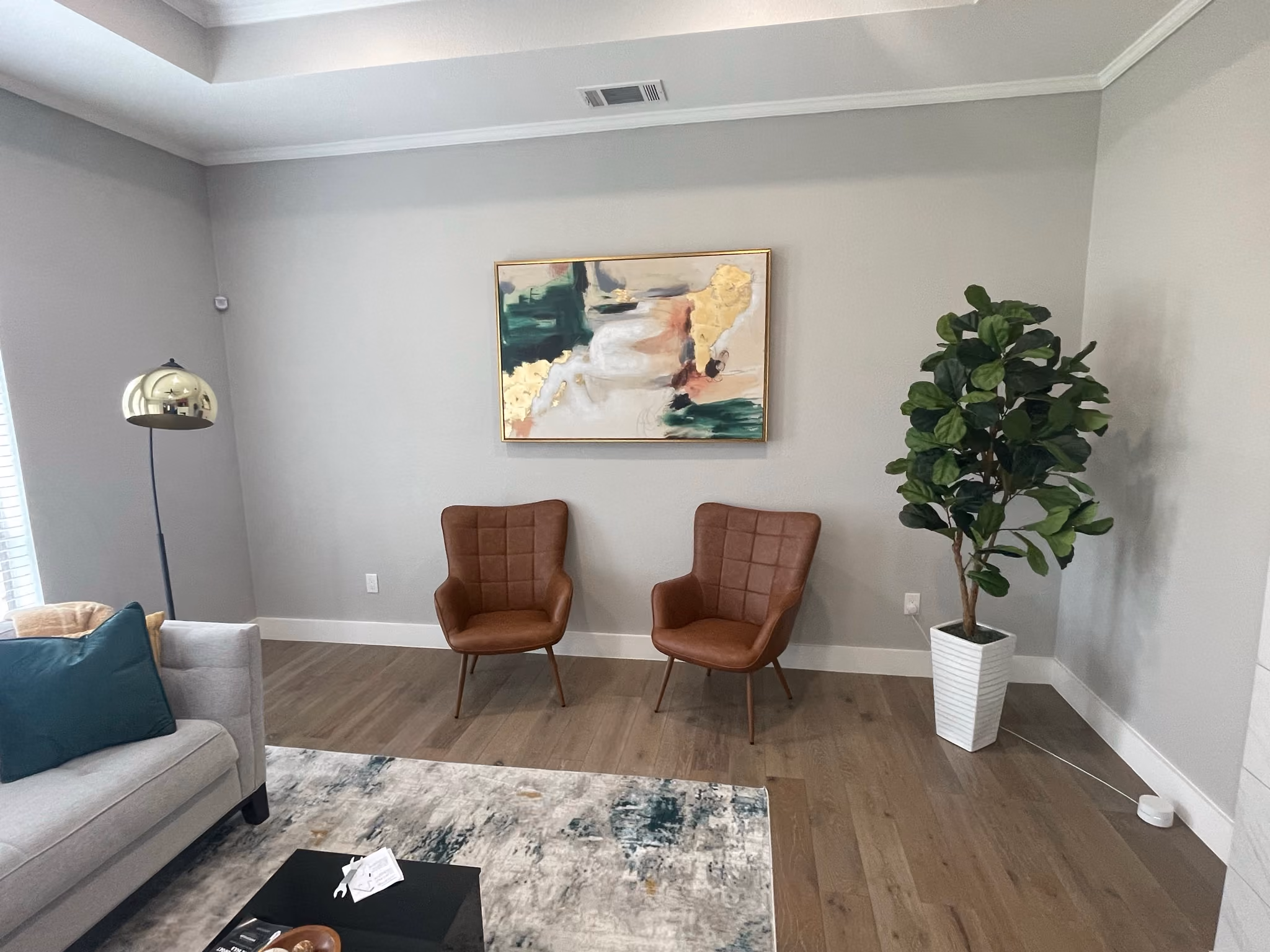 Accent chairs and home furnishings installed by A-Breasy