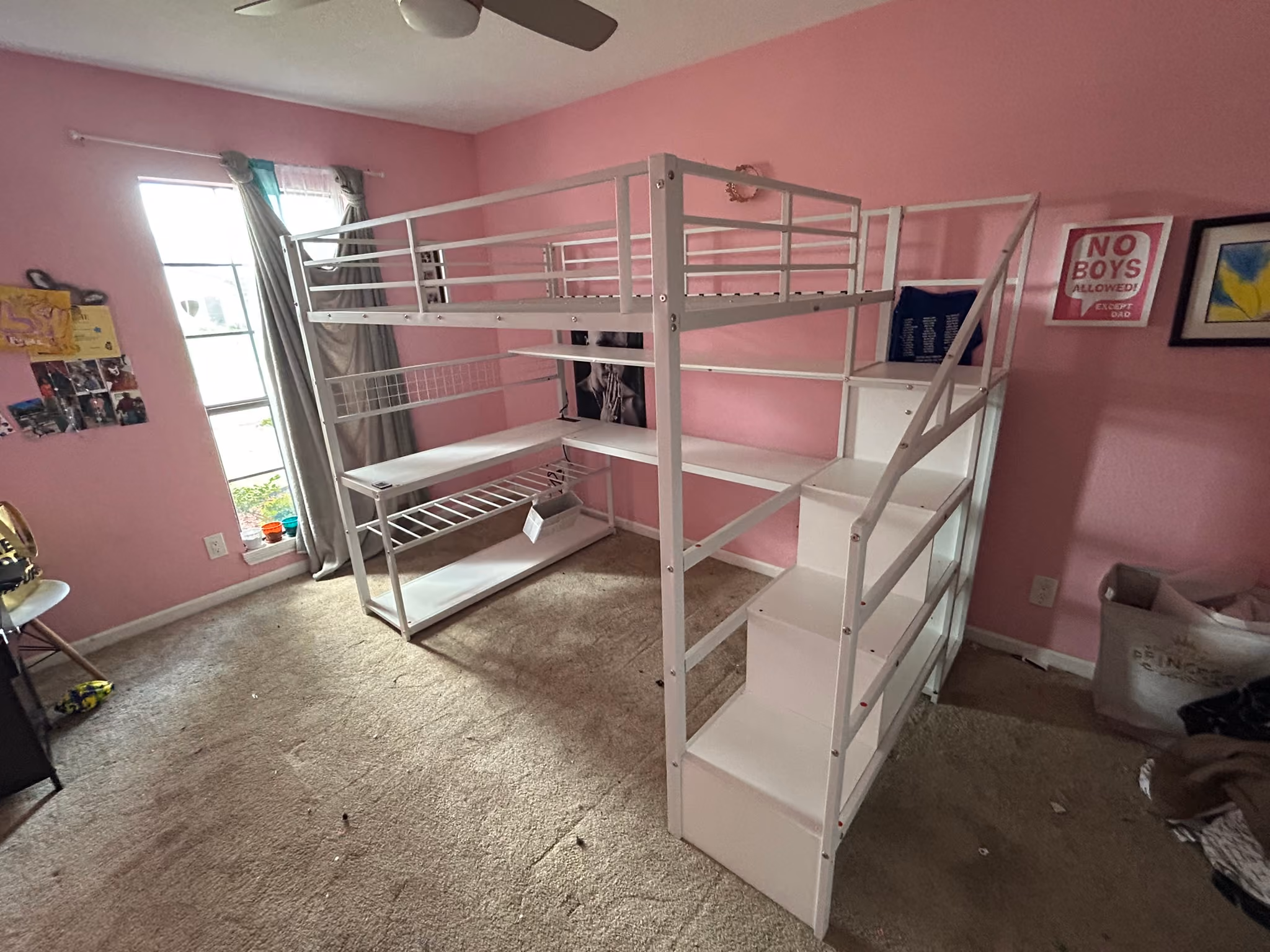 Loft bed with stairs professionally assembled by A-Breasy