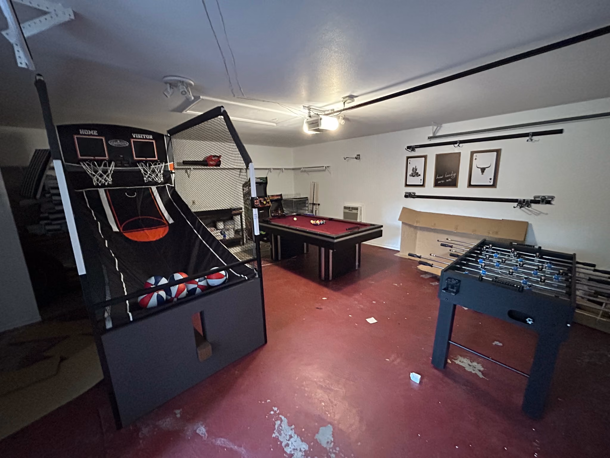 Game room furniture and recreation equipment assembled by A-Breasy